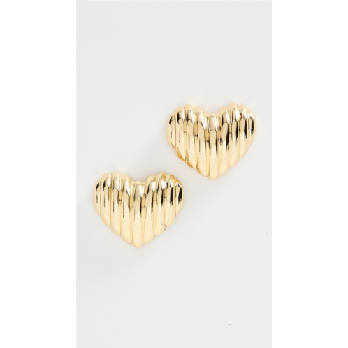 SHASHI Gold Heart Drop Earrings