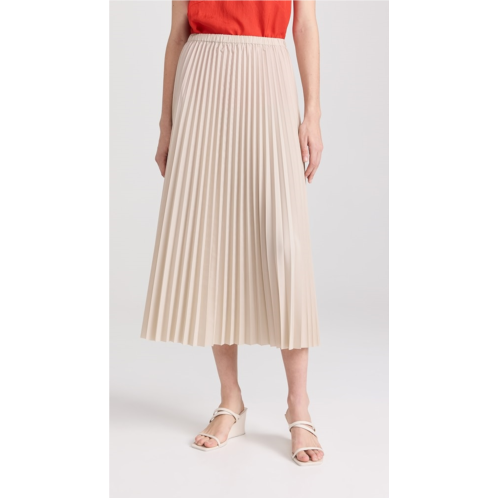 Tibi Italian Sporty Nylon Sunray Pleated Pullon Skirt