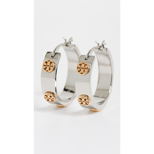 Tory Burch Miller Stud Hoop Earrings