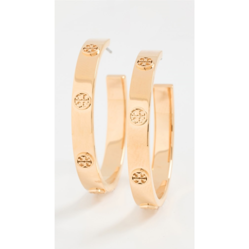 Tory Burch Miller Stud Hoop Earrings