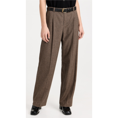 Vince Houndstooth Pleat Front Pants