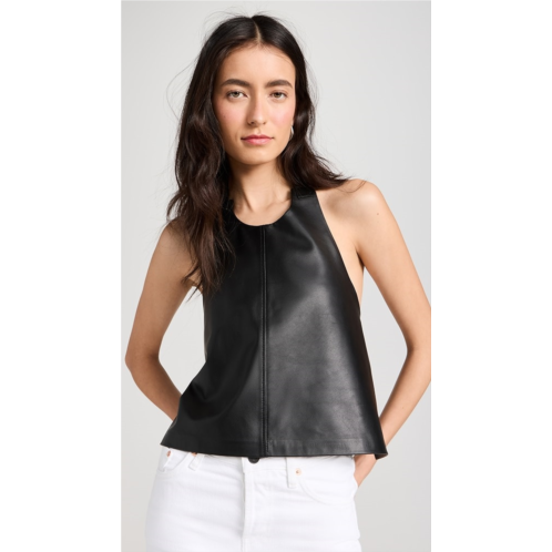 WARDROBE.NYC Leather Backless Halter Top