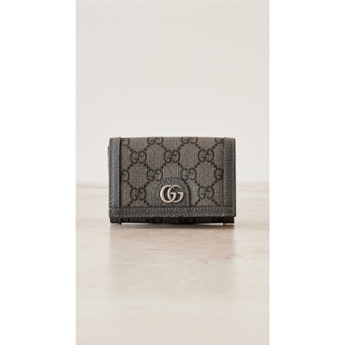 What Goes Around Comes Around Gucci Grey Ophidia GG Card Case