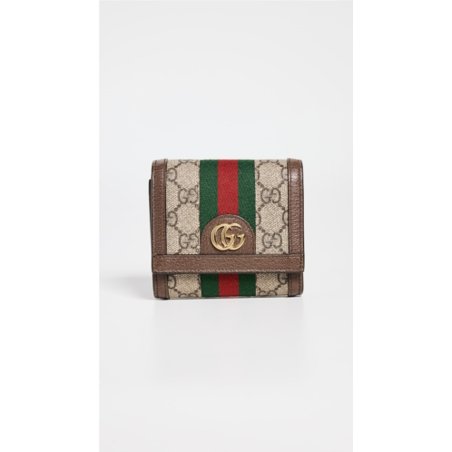What Goes Around Comes Around Gucci Brown Coated Canvas Ophidia GG Wallet