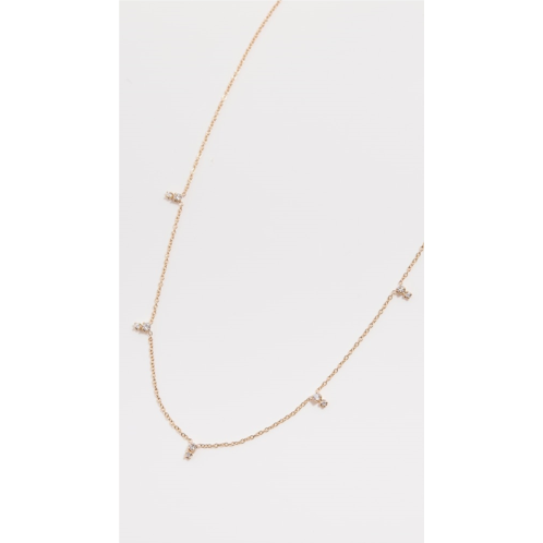 Zoe Chicco 14k Stacked Prong Diamond Station Necklace