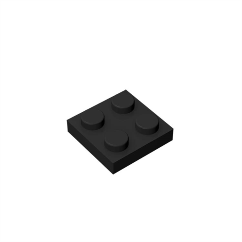 TTEHGB TOY Classic Bricks Plate 2x2, 100 Piece, Compatible with Lego Parts and Pieces 3022, Creative Play Set - 100% Compatible with Lego and All Major Brick Brands(Colour:Black)