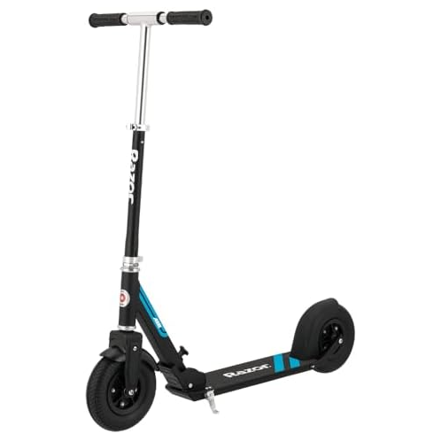 Razor A5 Air Kick Scooter for Kids Ages 8+ - Extra-Long Deck, 8 Pneumatic Rubber Wheels, Foldable, Anti-Rattle Handlebars, for Riders up to 220 lbs
