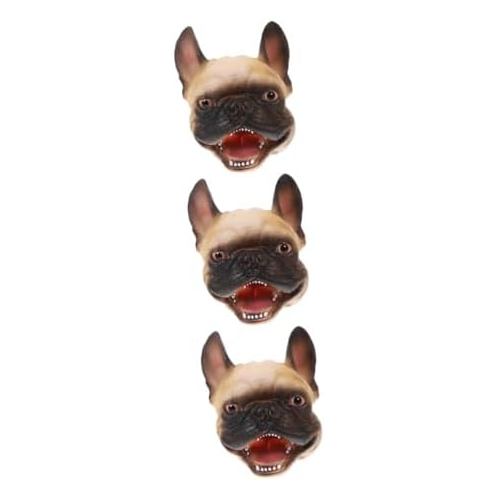 ifundom 3pcs Hand Puppet Rubber Hand Kids Puppet Toy Trick or Treat Toys Dog Head Puppet Head Puppet Dog Glove Puppet Theater Kids Mittens Party Decors Model Child Plush Dog
