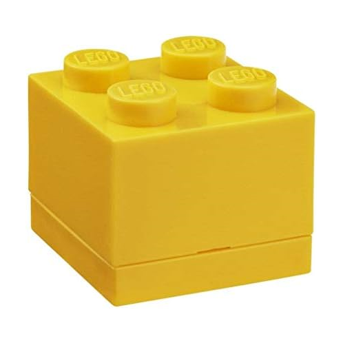 Room Copenhagen, LEGO Mini Box - 1.8 x 1.8 x 1.7 in - Brick 4, Bright Yellow