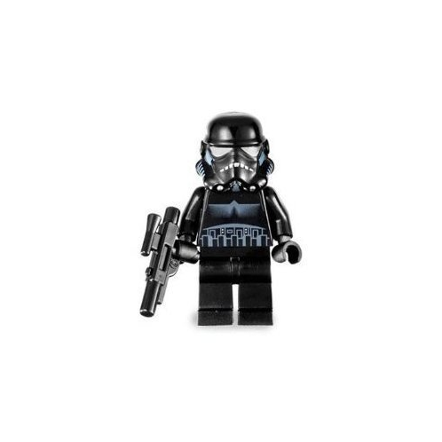 LEGO Star Wars Minifigure - Black Shadow Trooper with Blaster Gun (2007)