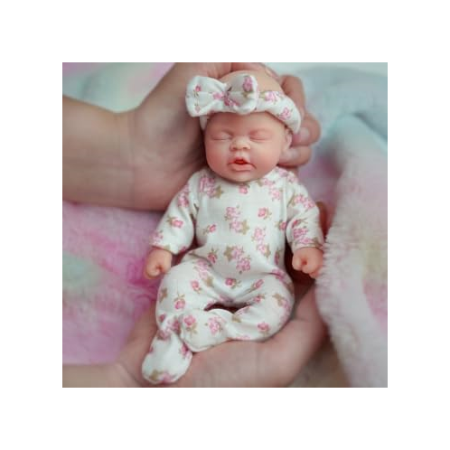 Mire & Mire 7 Girl Micro Preemie Full Body Silicone Baby Doll Susie Lifelike Mini Reborn Doll Surprice Children Anti-Stress - V