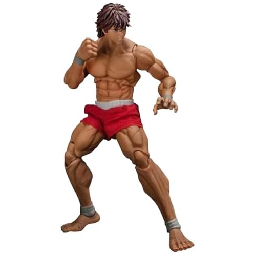 LUNK Hanma Action Figure Statue - 6.7 Inch Anime Hanma Fighting Posture Movable Joints Character Model with Accessories