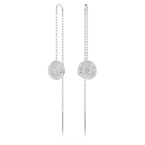 Swarovski Meteora Earrings Collection, Meteor Inspired Design with Snow Pave of Clear Round Crystals