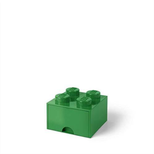 Room Copenhagen, LEGO Brick Drawer - Stackable Storage and Decor - Brick 4, Dark Green