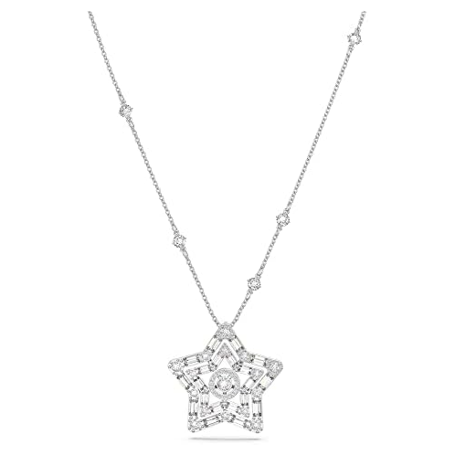 SWAROVSKI Stella Necklace, Earrings, and Bracelet Crystal Jewelry Collection, Rhodium & Rose Gold Tone Finish