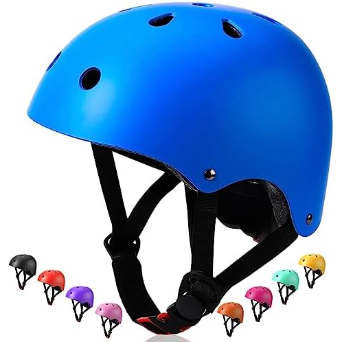 Wemfg Kids Bike Helmet Toddler Helmet Youth Sport Kids Protective Gear Boy Girl Adult 3-8/7-14/14+ Years Old Adjustable Child Cycling Helmet for Multi-Sports Skating Bike Rollerbla