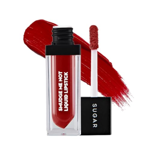 SUGAR Cosmetics Smudge Me Not Liquid Lipstick10 Drop Dead Red (Red) Intensely Pigmented Liquid Matte Finish, Longwearing Formula, Smudgeproof