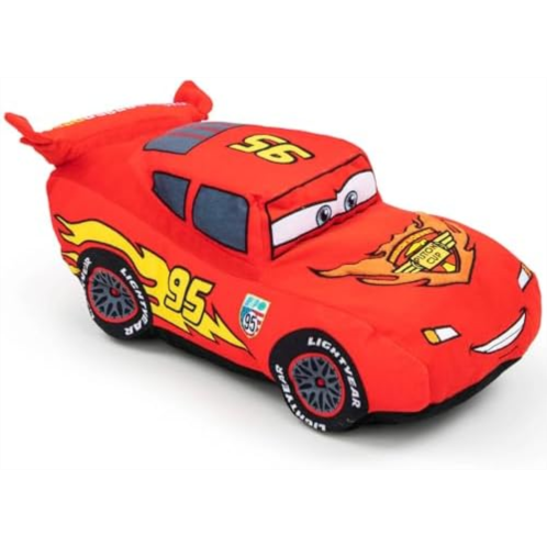 Jay Franco Cars Plush Stuffed Lightning Mcqueen Red Pillow Buddy - Kids Super Soft Polyester Microfiber, 19 inch (Official Disney Pixar Product)