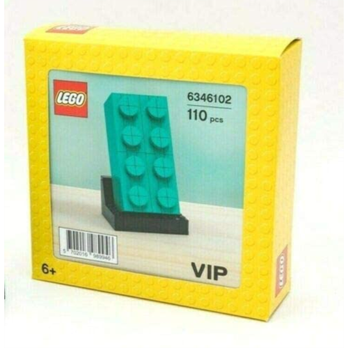 LEGO 6346102 2x4 Turquoise Teal Brick VIP 2020