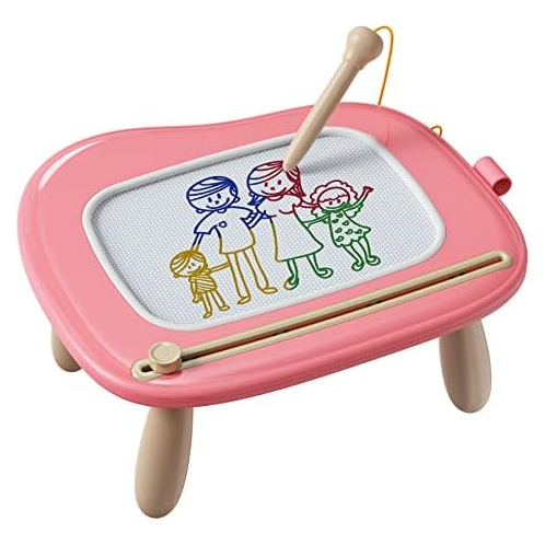 Kikapabi Magnetic Drawing , Doodle Board for Toddlers Age 1-2, Writing Board, Preschool Learning and Educational Toys for 1 2 3 Years Old Girl Boy, Gift for Birthday Christmas New Year(Pink