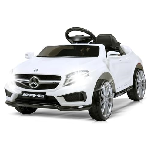 Licensed Mercedes Benz Electric Car for Kids by TOBBI,Toddler Electric Vehicle,Children Ride On Toy with Parental Remote Control/Double Doors/5 Point Safety Belt/LED Lights for Age