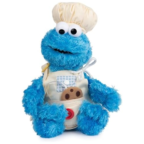 GUND Sesame Street Official Cookie Monster Teach Me Plush, Premium Plush Toy for Ages 1 & Up, Blue, 15”