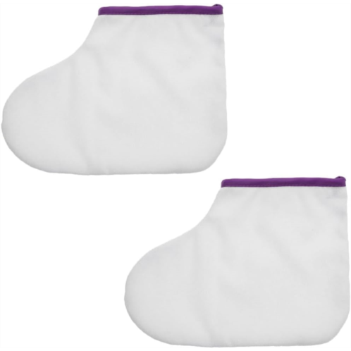 POPETPOP Wax Bath Liners, 1 Pair Plastic Socks Paraffin Baths Gloves Hand Foot Covers Pedicure Bags for Moisturizing Feet Thermal Hot Wax