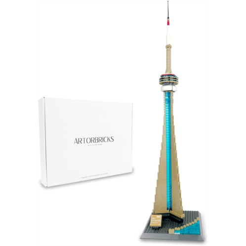 ArtorBricks Architectural CN Tower-Toronto Large Collection Building Set Model Kit and Gift for Adults, Compatible with Lego(400 Pieces)