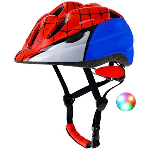 Atphfety Kids Toddler Bike Helmet,Adjustable Boys Girl Helmets from Baby to Children(Age 1-8),Multi Sports for Bicycle Skate Scooter with LED Light