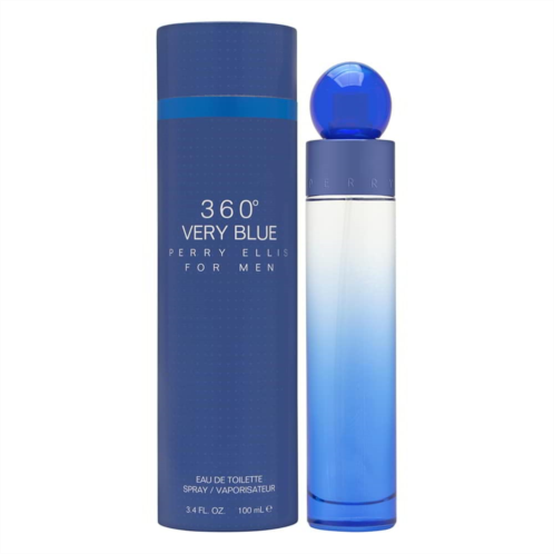 Perry Ellis 360 Very Blue For Men Eau De Toilette Spray 3.4 Ounce