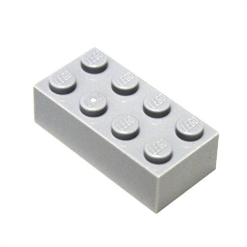 LEGO Parts and Pieces: Light Gray (Medium Stone Grey) 2x4 Brick x100