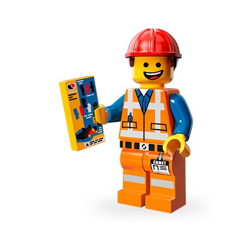 THE LEGO MOVIE SERIES- HARD HAT EMMET LEGO FIGURE