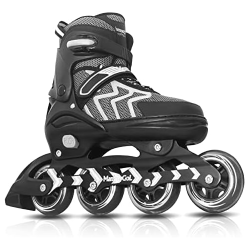 MammyGol Inline Skates for Adults Kids, Adjustable Aggressive Durable Roller Skates with Giant Wheels, High Performance Skates for Men Women Boys Girls