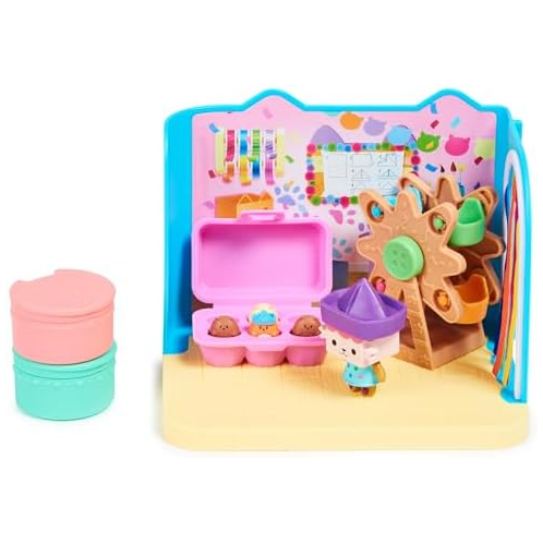 Gabbys Dollhouse, Baby Box Cat Craft-A-Riffic Room with Exclusive Figure, Accessories, Furniture and Dollhouse Delivery, Kids Toys for Ages 3 and up