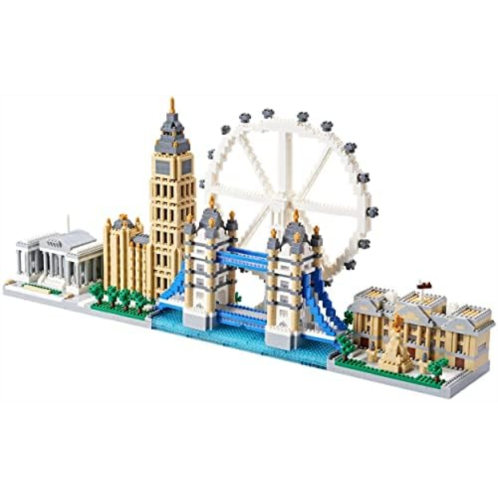 KLMEi Building Micro Mini Blocks Architecture Skylines Collection Set for Adults London Bridge Mini Bricks for Kids (3430 Pieces)