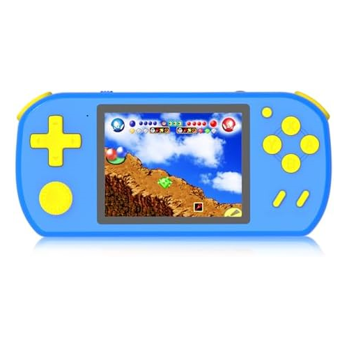 TEBIYOU Handheld Game Console for Kids Preloaded 218 Retro Video Games, Portable Gaming Player with Rechargeable Battery 3.0 LCD Screen, Mini Arcade Electronic Toy Gifts for Boys G
