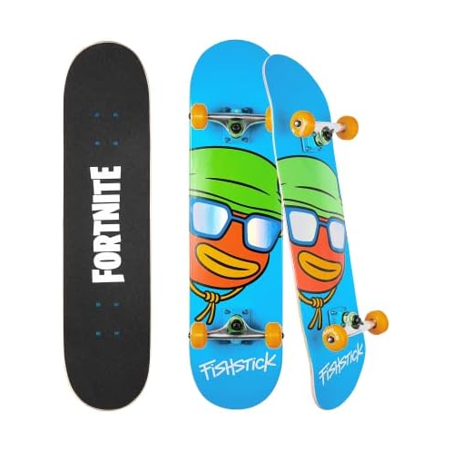 Voyager Fortnite 31 Skateboard - Cruiser Skateboard with Printed Graphic Grip Tape, ABEC-5 Bearings, Durable Deck & Smooth Wheels, Great for Teens