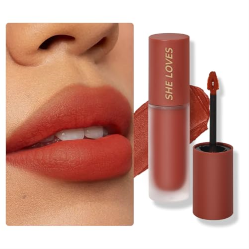 Easilydays Matte Red Lipstick, Smooth Velvet Lip Mud, Lightweight & High Pigmented Liquid Nude Lipsticks, Waterproof Long-Lasting Lip Makeup for Lips &Cheeks, Non-Sticky Lip Gloss
