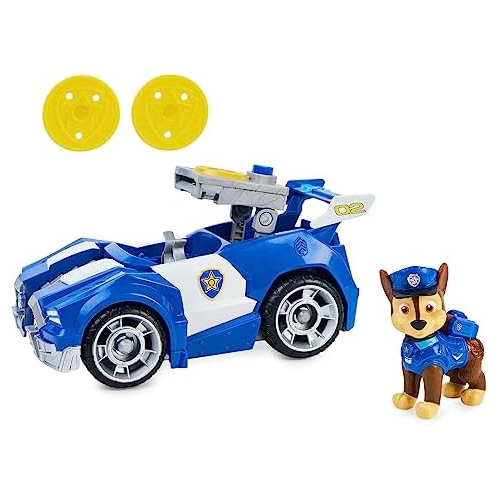 Paw Patrol, Chases Deluxe Movie Transforming Toy Car with Collectible Action Figure, Kids Toys for Ages 3 and up