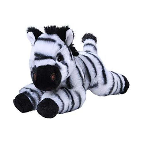 Wild Republic EcoKins Mini Zebra Stuffed Animal 8 inch, Eco Friendly Gifts for Kids, Plush Toy, Handcrafted Using 7 Recycled Plastic Water Bottles, 24810