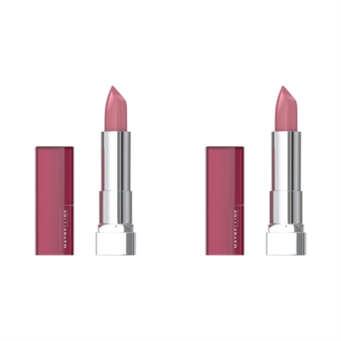 Maybelline Color Sensational Lipstick, Lip Makeup, Cream Finish, Hydrating Lipstick, Romantic Rose, Pink 0.15 oz (Pack of 2)