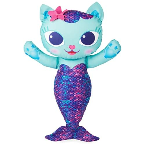 Swimways Gabbys Dollhouse Mercat Swim Huggable, Gabbys Dollhouse Toys, Bath Toys & Beach Toys, Floating Water Stuffed Animal for Kids Aged 1 & Up