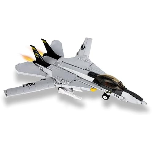 TOY PLAYER F-14 Fighter Eagle Military Army Airplane Building Bricks Set- Compatible with Lego Planes and Jets, Gifts of Construction and Military Toys for Military Enthusiasts and Boys (404