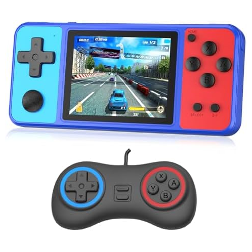 Beico Handheld Game Console for Kids Adults 3.0 Large Screen Built in 270 Classic Retro Video Games Seniors Electronic Games Consoles Birthday Present (Blue)