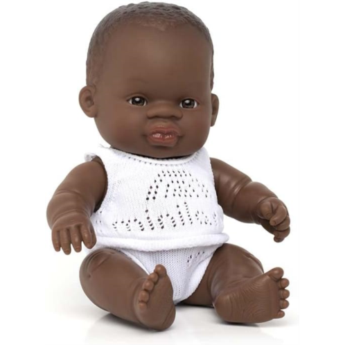 Miniland Doll 8 1/4 African Boy (Box) - Made in Spain, Anotomically Correct, Quality, Inclusion