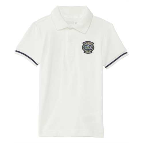 Lacoste Kids Short Sleeve Color Blocked Polo Shirt with Large Front + Back Graphics (Little Kid/Toddler/Big Kid)