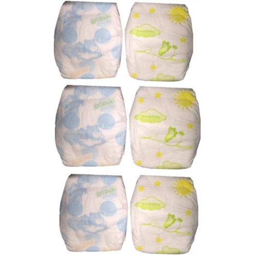 TATU Reborn Baby Dolls Diapers 22 inch Newborn Reusable 6-Piece Pack Fit 18-22in , Alive