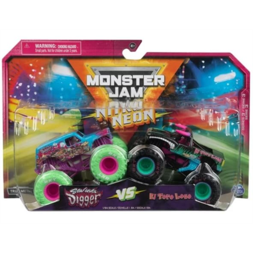 Monster Jam Nitro Neon Son-Uva Digger VS El Toro Loco (1:64 Scale Double Pack)