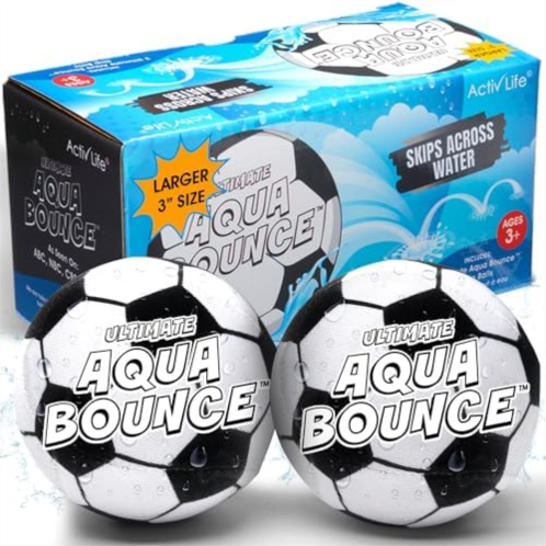Activ Life The Ultimate Larger 3” Size Skip Balls - Water Bouncing Ball, Beach Toys for Friends & Family, Pool Toys and Beach Must Have, Two Pack