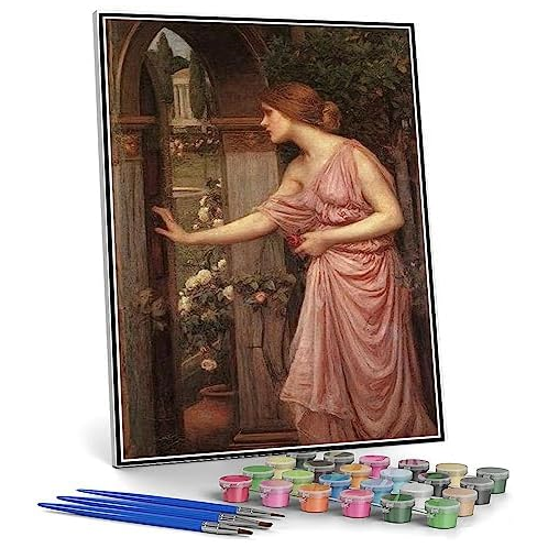 Hhydzq DIY Painting Kits for Adults?Psyche Entering Cupid S Garden Painting by John William Waterhouse Arts Craft for Home Wall Decor